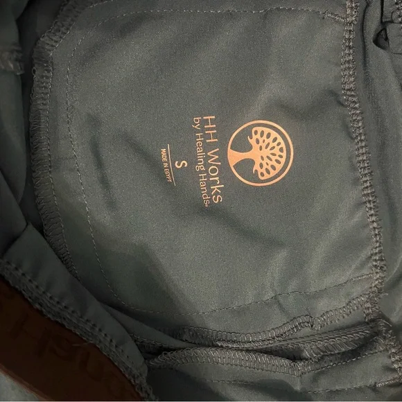 Turquoise Colored Healing Hands Scrub Pants - Picture 4 of 4